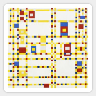 Broadway Boogie Woogie By Piet Mondrian Sticker